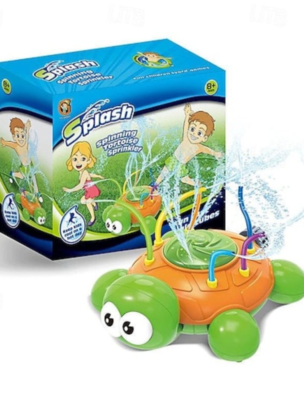 Splash Spinning Tortoise Sprinkler Kids Yard Water Fun